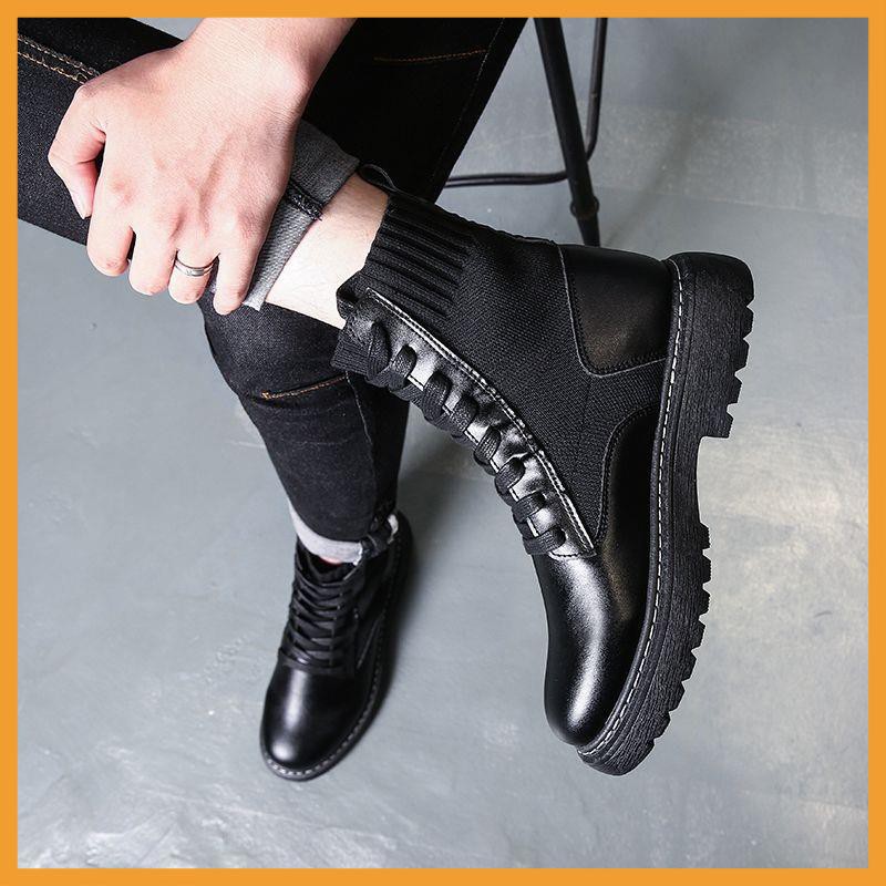 Giày da nam, giày boot cao cổ nam tăng chiều cao phong cách | BigBuy360 - bigbuy360.vn
