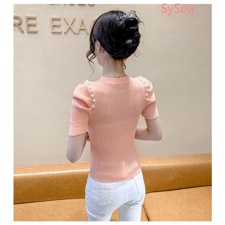 Áo Dệt Kim Cổ Chữ V Quyến Rũ Thời Trang Mùa Hè Cho Nữ