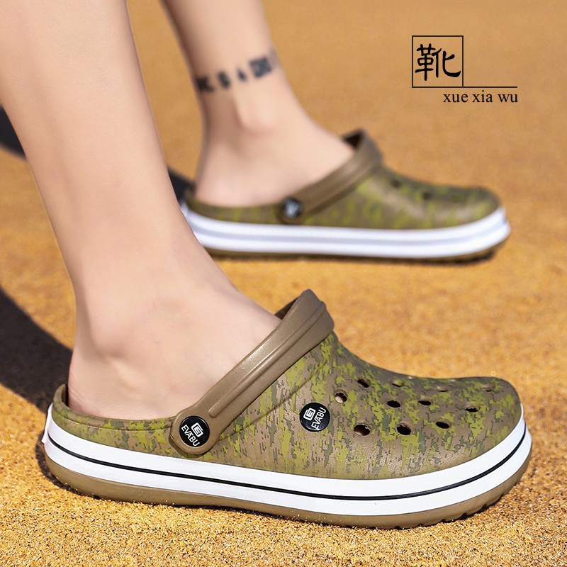 Giày Crocs Size Lớn Họa Tiết Rằn Ri Cá Tính / Size 39-45