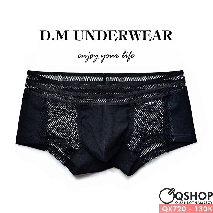 Quần lót boxer thun lưới lỗ thoáng mát QSHOP QX720