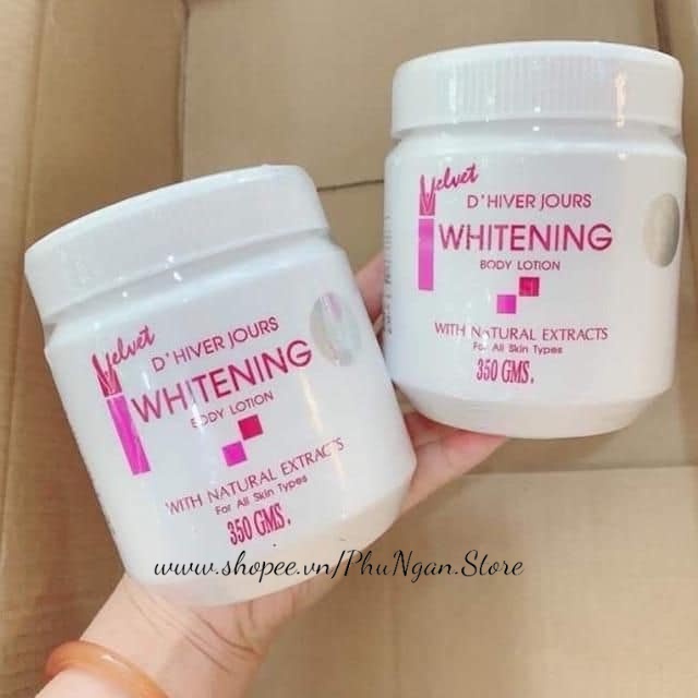 (Trắng, mịn)Kem dưỡng thể Velvet Whitening Body Lotion Thái Lan 350g