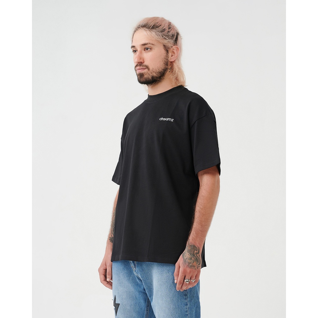 Áo Thun oversized DreamZ SIGNATURE LOGO - BLACK