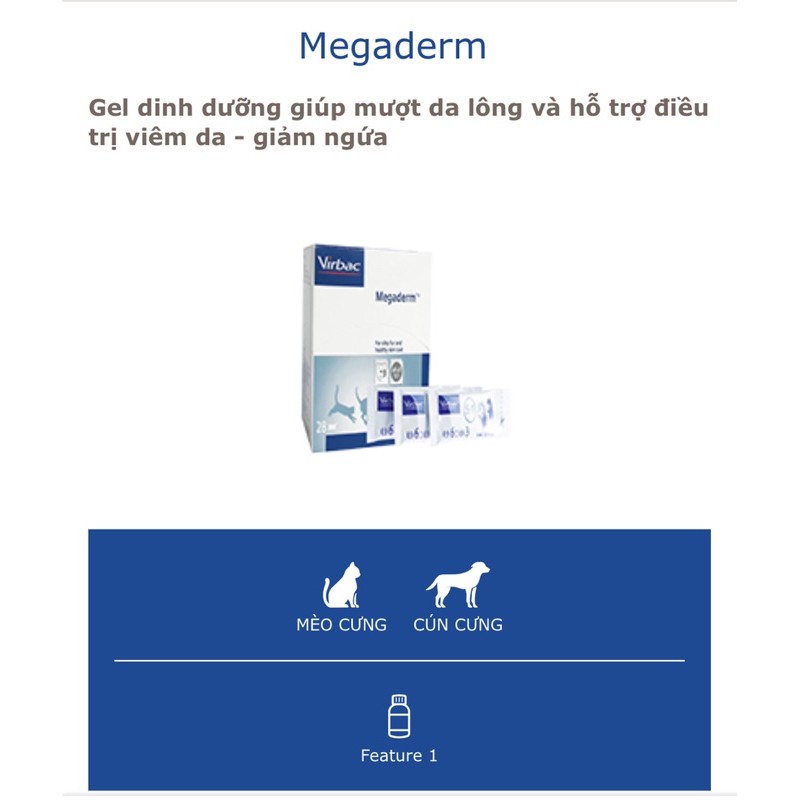 Megaderm- chăm sóc lông da thú cưng