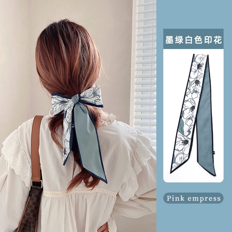 Dây Buộc Tóc Đuôi Ngựa Thắt Nơ Bằng Lụa Thời Trang Mới Cho Nữ