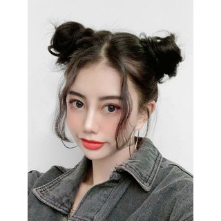Tóc giả làm từ tóc thật - Tóc búi cột thẳng