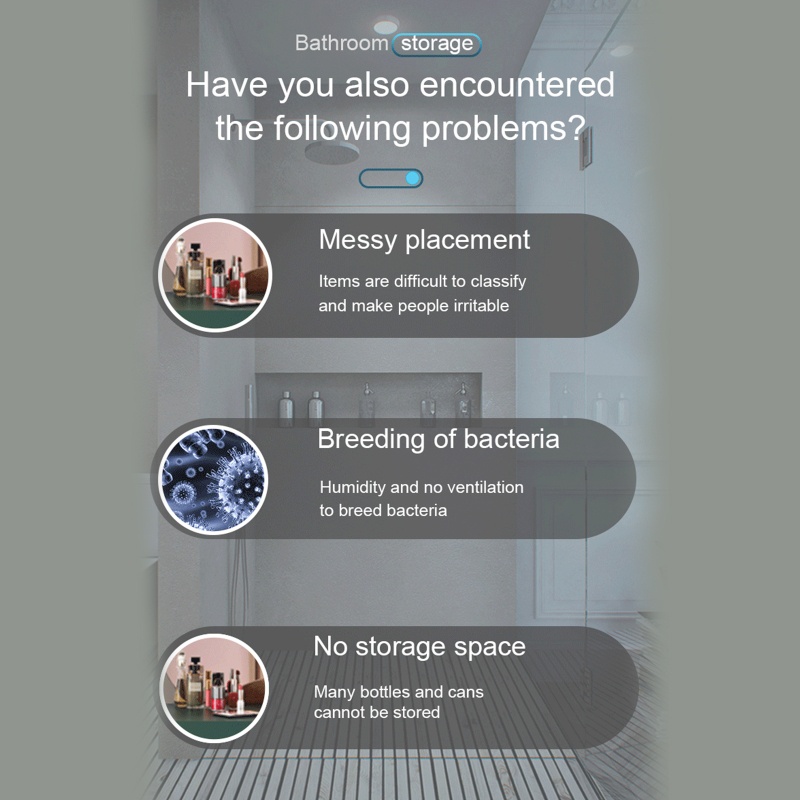 QQ Giá Đỡ Dầu Gội Gắn Tường Bằng Thép Không Gỉ