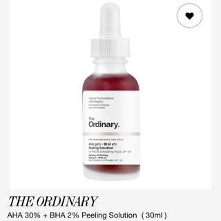 The ordinary AHA 30% + BHA 2% peeling solution