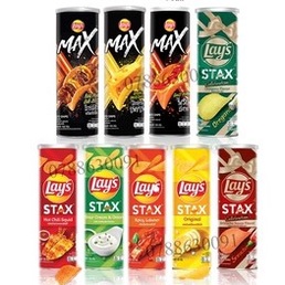 Snack Khoai Tây Lay's STAX lon 105g nhiều vị