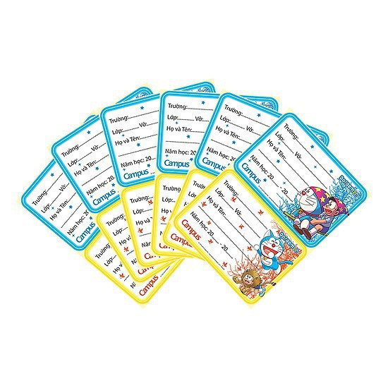 Tập 12 nhãn vở Doraemon Campus NT-DOR12, bóc dán sẵn tiện lợi