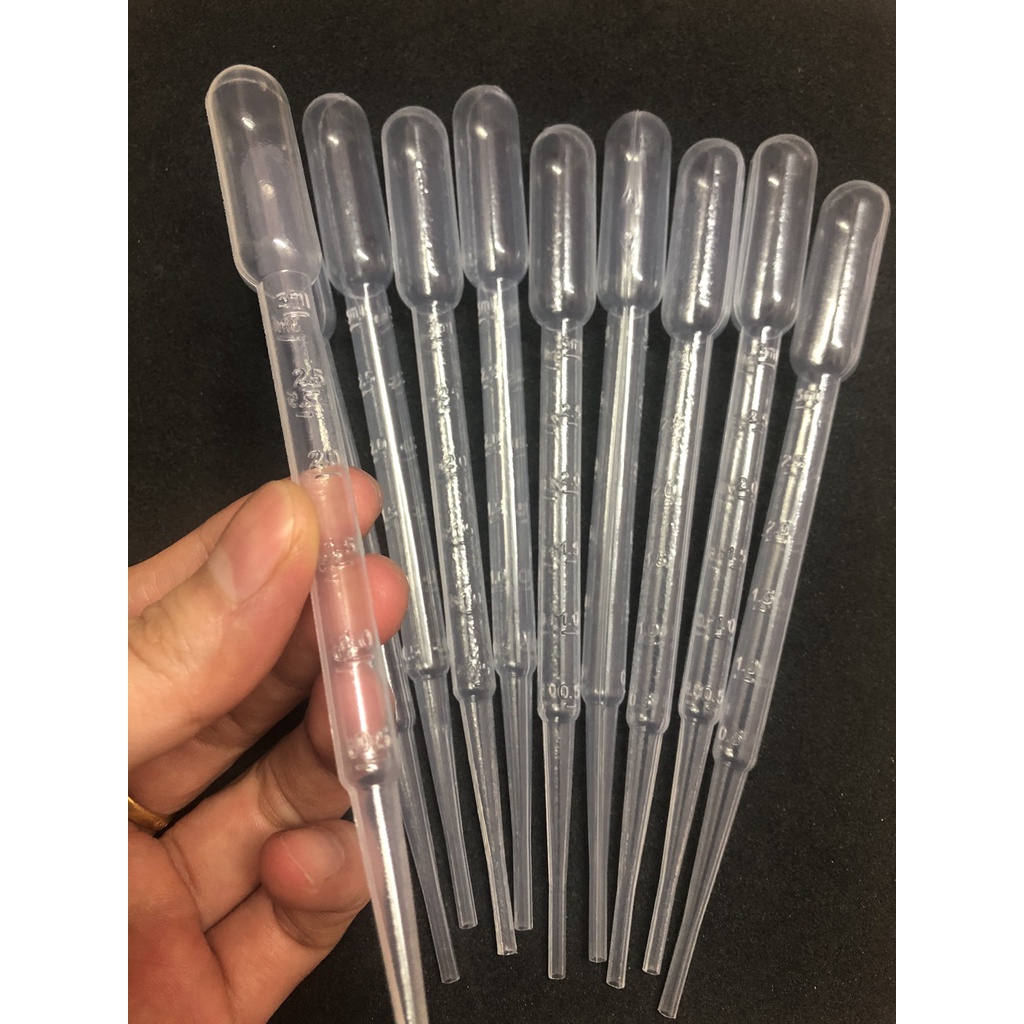 Ống Hút Nhỏ Giọt 3ml - Pipet pasteur 3ml túi 100 cái