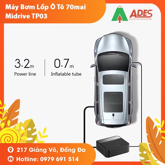 Máy bơm lốp xe ô tô Xiaomi 70MAI Midrive TP03/TP04 - Máy bơm lốp xe hơi 70mai