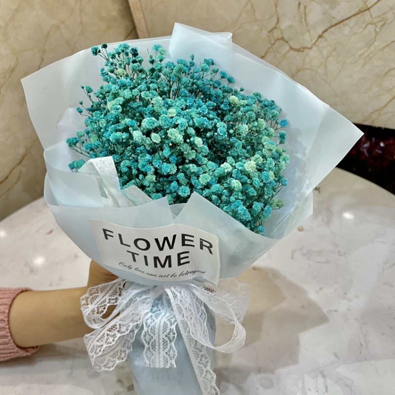 Bó Hoa Baby Khô Bó Đẹp Thắt Nơ Ren Xinh Xắn