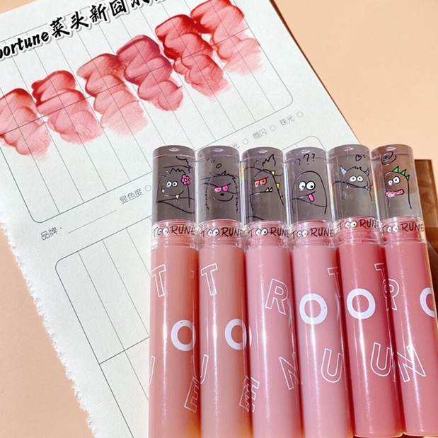 Son bóng TOORUNE hiệu ứng sương mờ không thấm nước tùy chọn màu sắc 2.5g