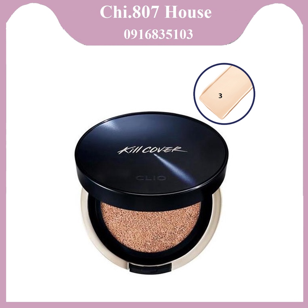 Phấn Nước CLIO Kill Cover Founwear Cushion Bản Hộp Đen - Hàn Quốc