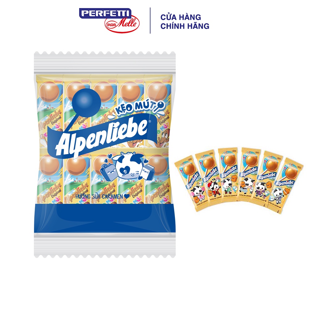 Kẹo Mút Alpenliebe Hương sữa Caramel (Gói 50 que)