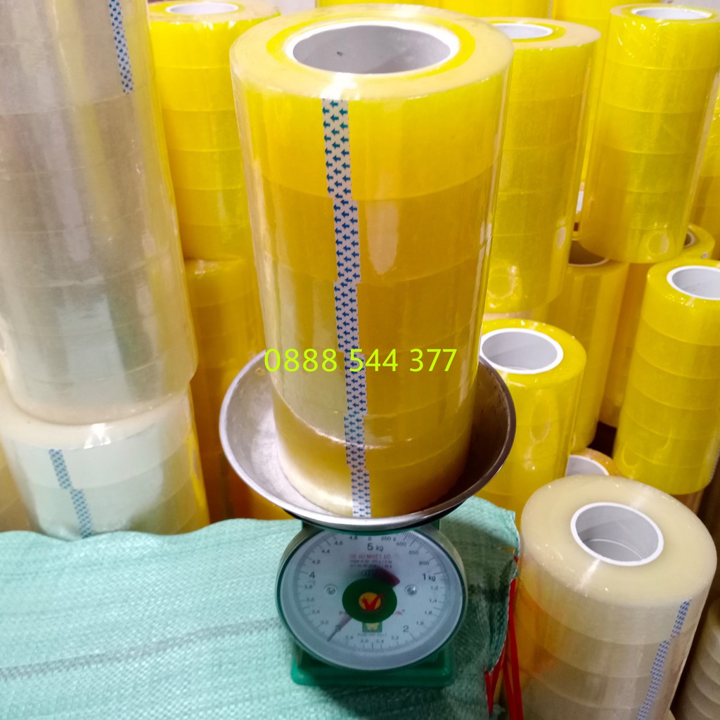 Combo 6 cuộn băng dính, 0.5kg 1 cuộn lõi 2.4mm , hàng dai siêu dính