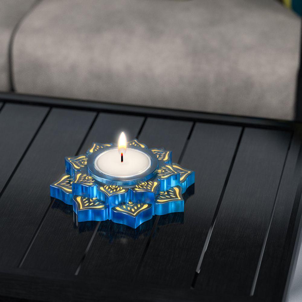 Khuôn Làm Đế Nến Thủ Công Hình Hoa Bằng Nhựa Resin Giá Đỡ