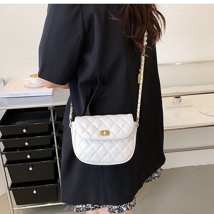 Túi Đeo Vai Dây Xích Họa Tiết Hình Thoi Thời Trang Cho Nữ