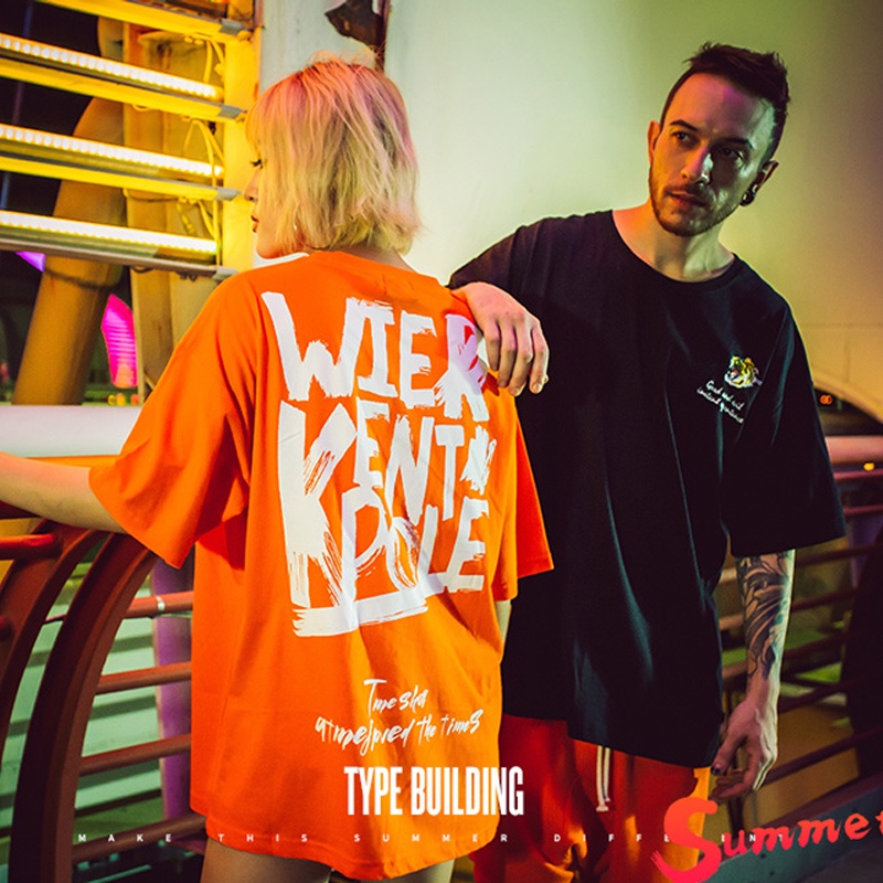 Áo Thun Tay Ngắn In Chữ M-8XL Phong Cách Âu Mỹ Thời Trang Mùa Hè Cho Cặp Đôi