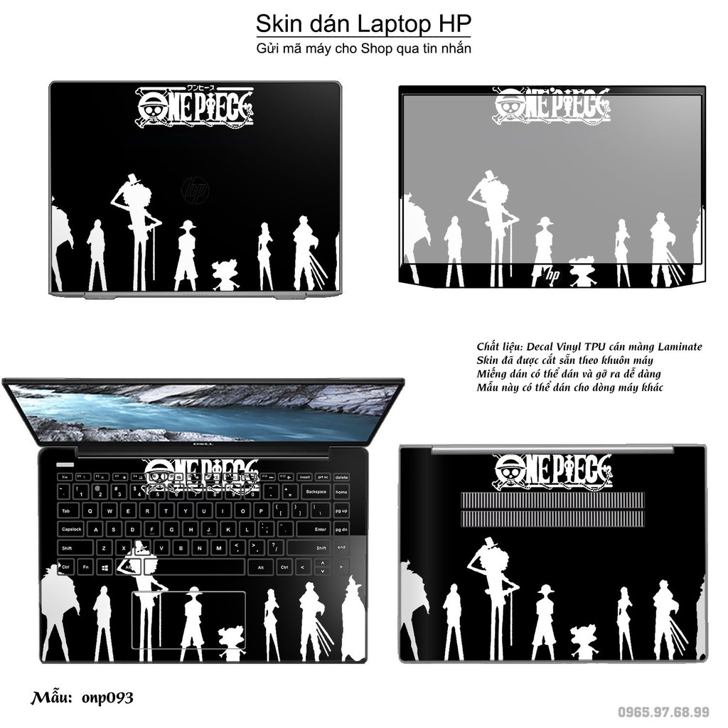 Skin dán Laptop HP in hình One Piece _nhiều mẫu 8 (inbox mã máy cho Shop)