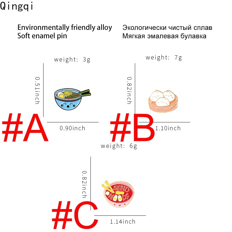 Ghim cài áo Miss Zoe hình tô mì ramen hoạt hình mini dễ thương