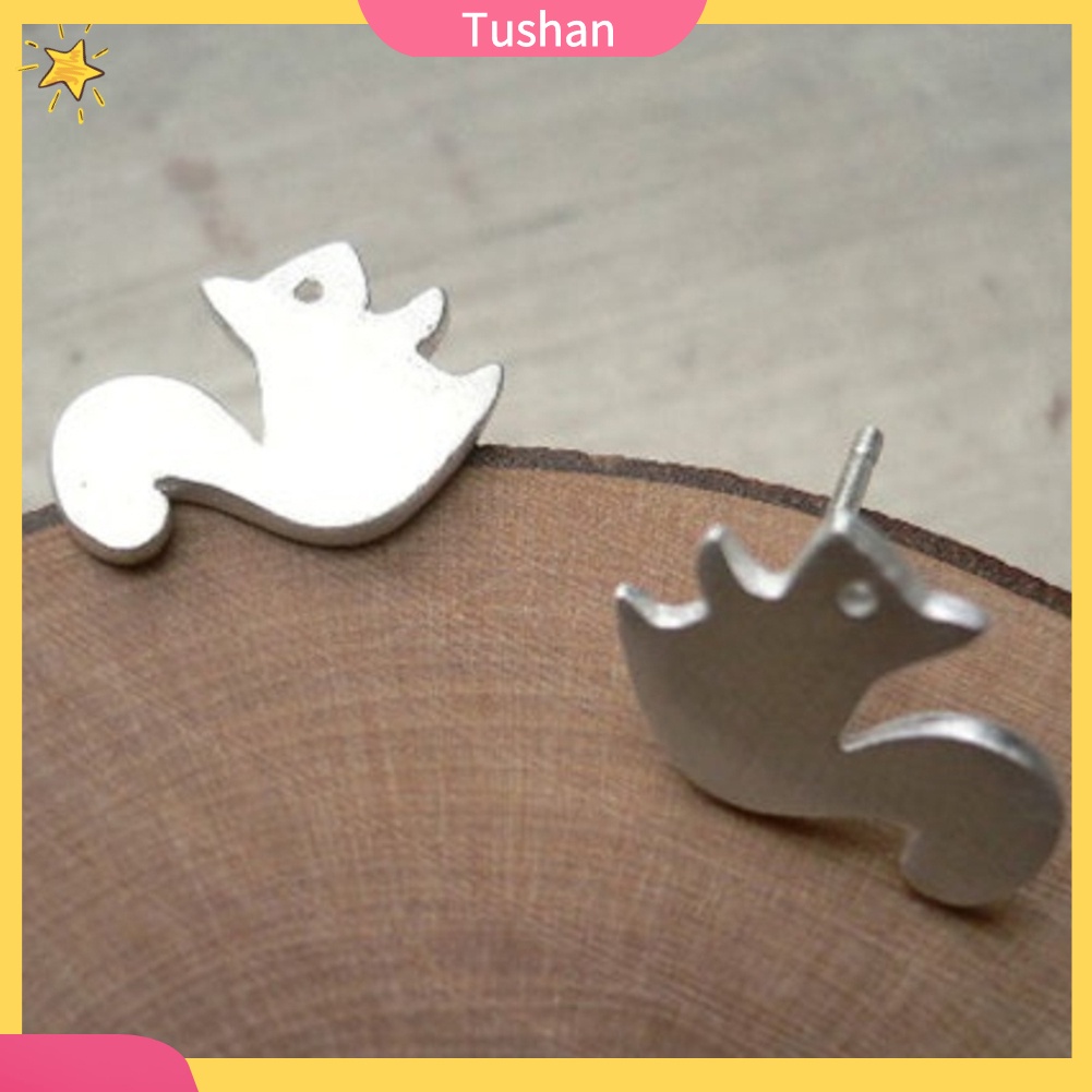 TUSH Fashion Women Squirrel Animal Shape Ear Stud Earrings Jewelry Birthday Gift