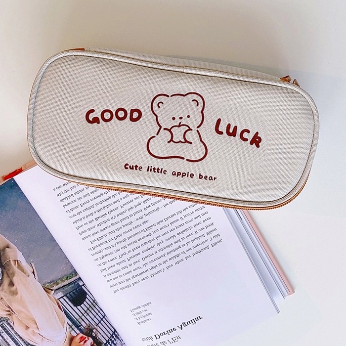 Túi Đựng Bút Vải Canvas Sức Chứa Lớn Phong Cách ins Đơn Giản Cho Học Sinh Ốp