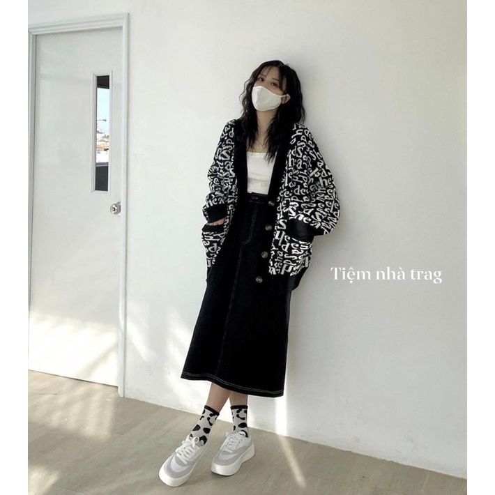 áo cardigan hoạ tiết len hàn loại 1 dáng dấu quần | BigBuy360 - bigbuy360.vn