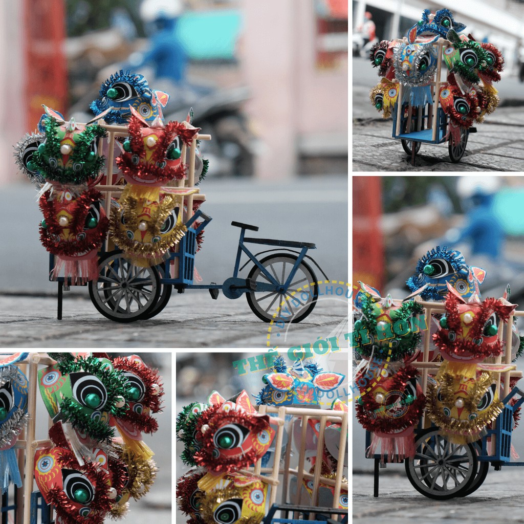 Mô Hình Xe Hàng Rong Sài Gòn Xưa Tí Hon - Xe Lân - HR11