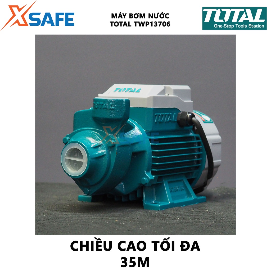 Máy bơm nước TOTAL TWP13706 Máy bơm 370W(0.5HP), motor 100% dây đồng, độ hút tối đa 8m - [XSAFE]