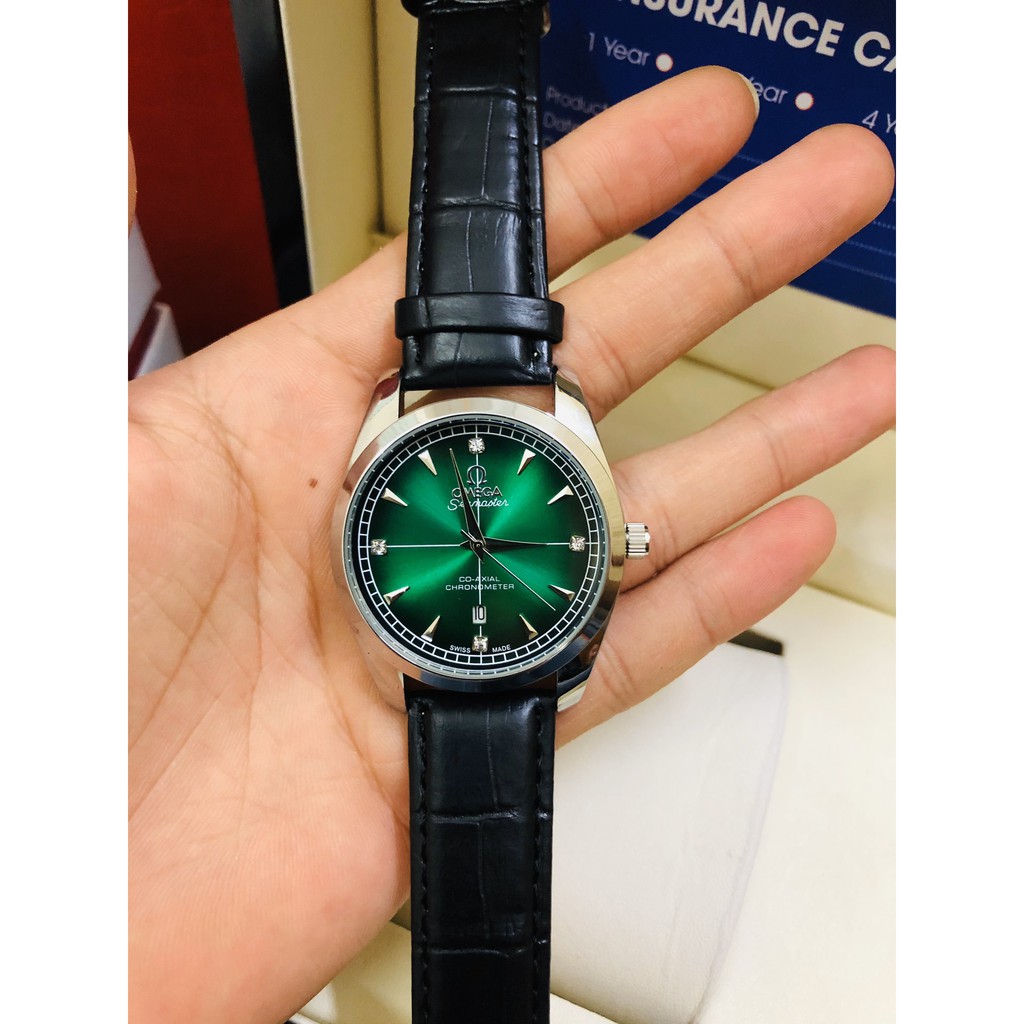 Đồng hồ nam 0mega- Lục Bảo 38mm, Dây da | BigBuy360 - bigbuy360.vn