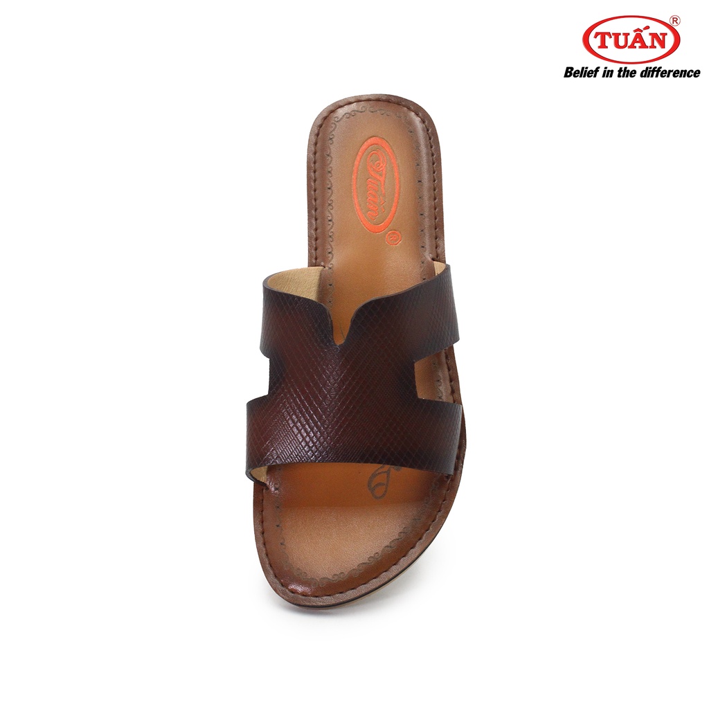 Dép nữ bệt quai da bò đế bằng thương hiệu Tuấn UXHU-B94