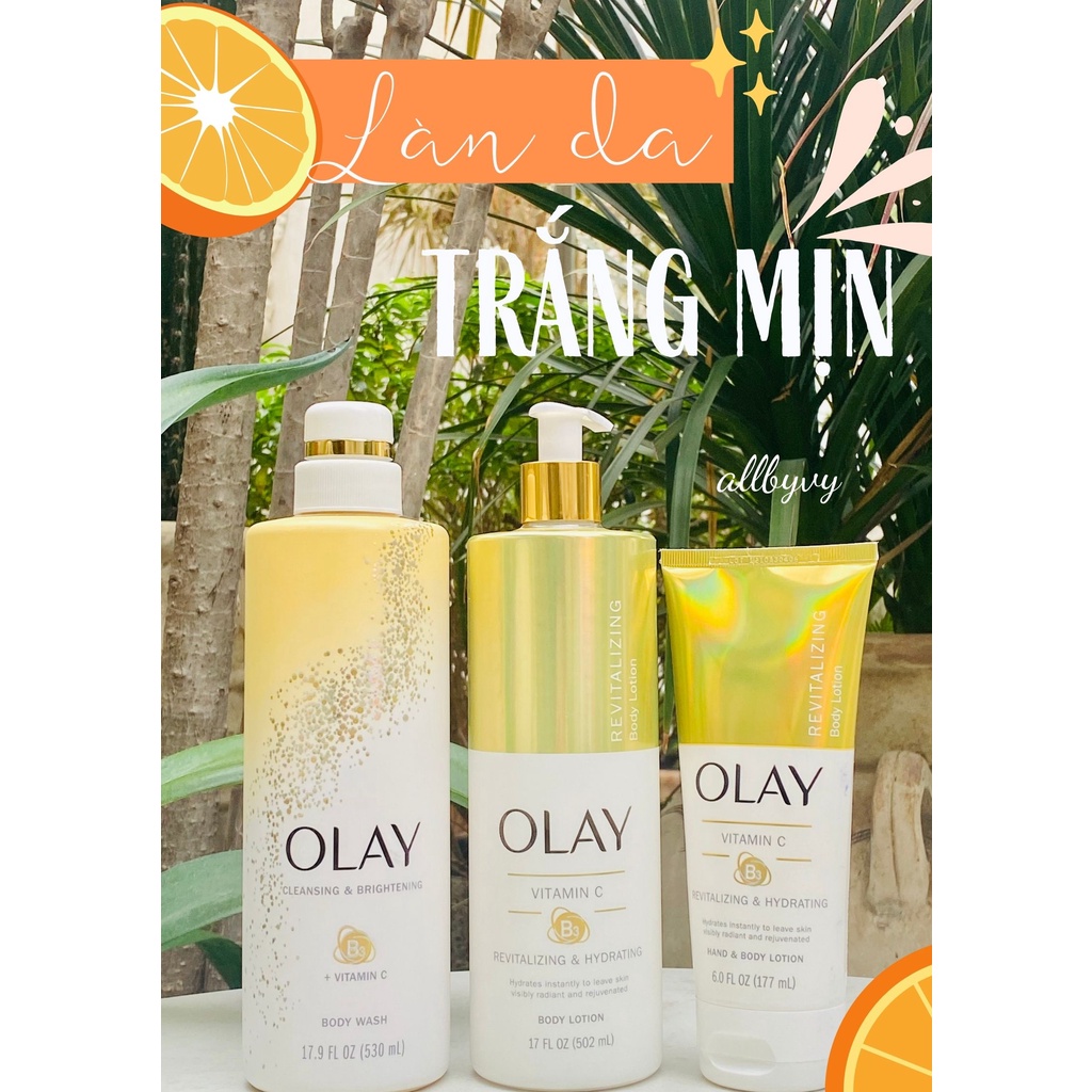 Allbyvy| Sữa tắm, lotion trắng da Olay