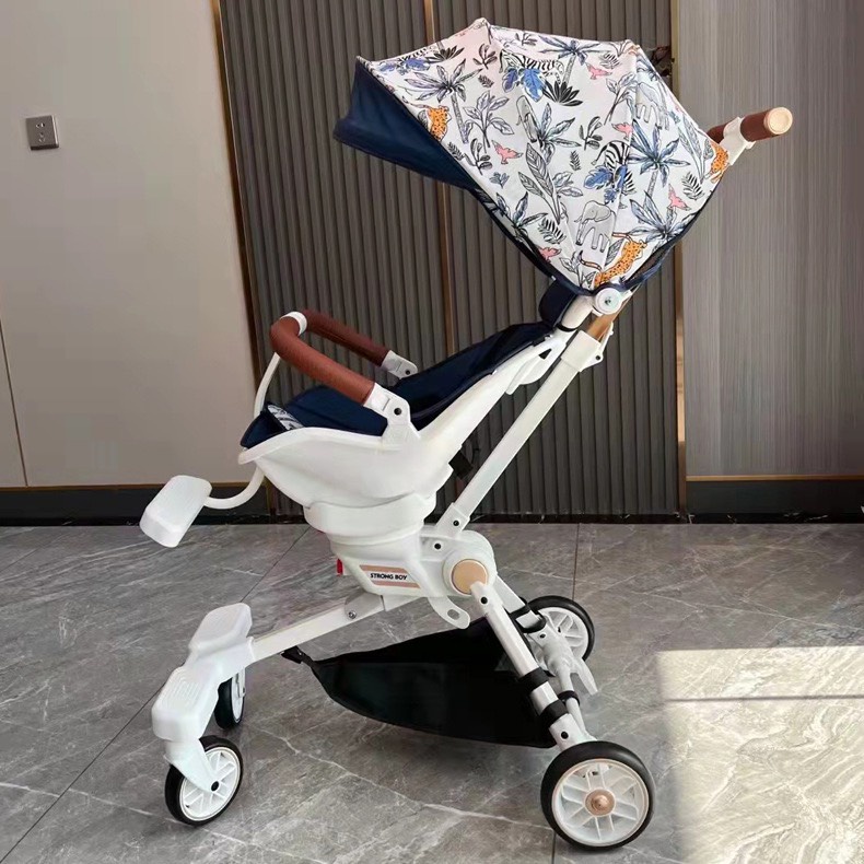 Xe đẩy đảo chiều gấp gọn có ngã lưng tựa thương hiệu VBaby X1, hàng chính hãng bảo hành 12 tháng