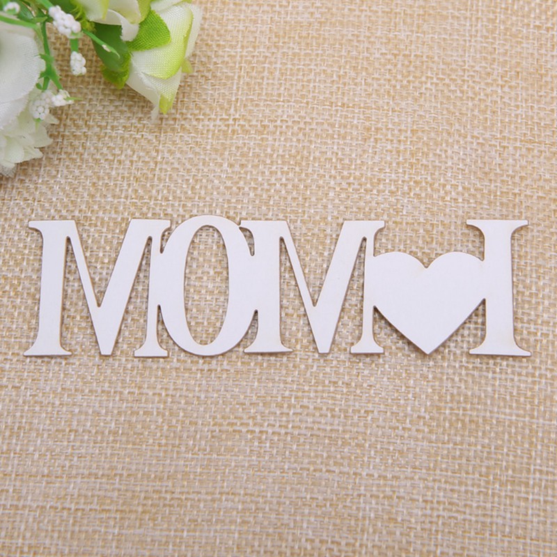 Que cắm trang trí bánh chữ I Love Mom kích thước 9.5 x 3cm