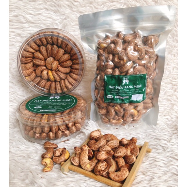 500GRAM HẠT ĐIỀU RANG MUỐI NGUYÊN LỤA (380-410 HẠT/KG)