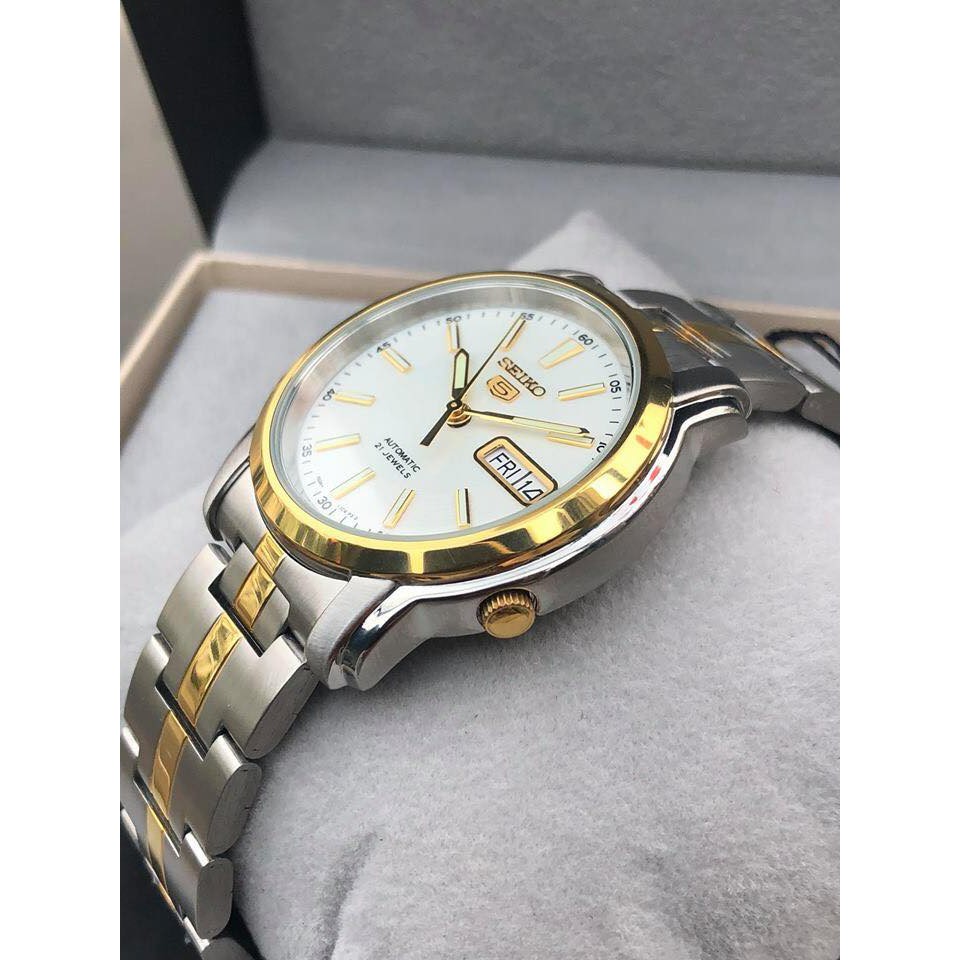 Đồng hồ cơ nam Seiko 5 SNKL84K1S dây thép chống rỉ, mặt kính Hardlex (Kính cứng) - B