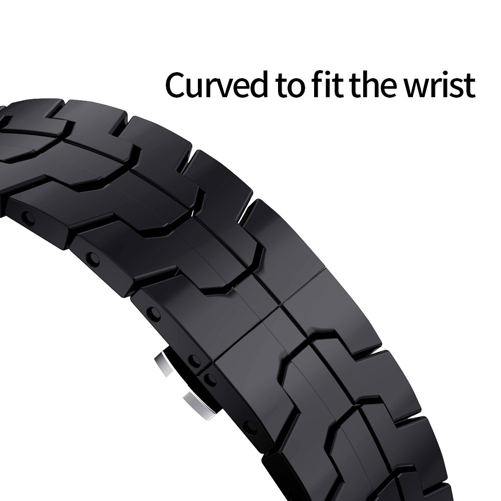 Dây đeo JANSIN kiểu Iron Man thích hợp cho Apple Watch 7 45mm 41mm 44mm 42mm 38mm 40mm Iwatch Series 7 6 Se 5 4 3