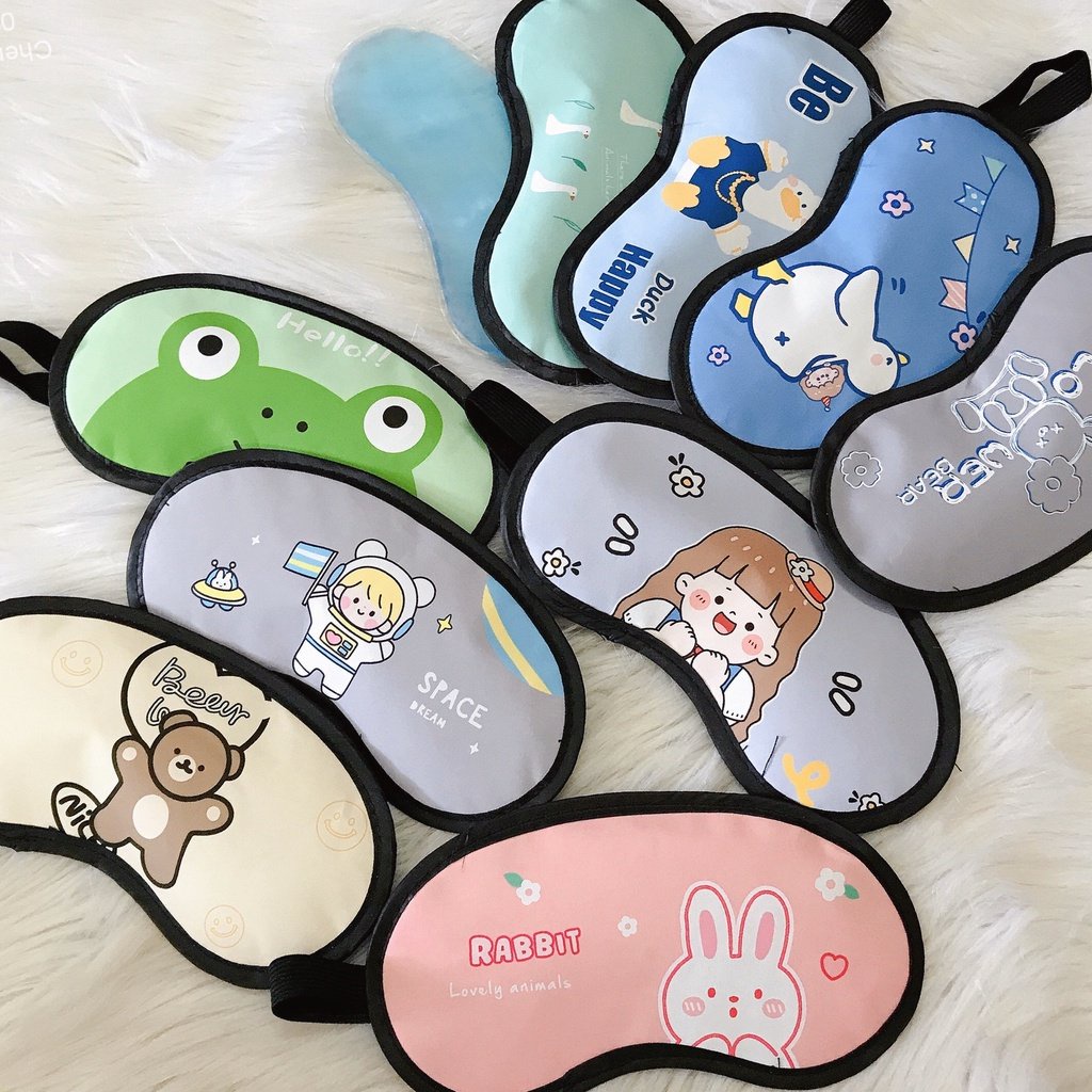 Miếng Bịt Mắt Ngủ, Miếng Che Mắt Bảo Vệ Mắt Hình Thú cute, Mặt Nạ Che Mắt Ngủ Dễ Thương, Thuận Tiện Cho Dân Văn Phòng