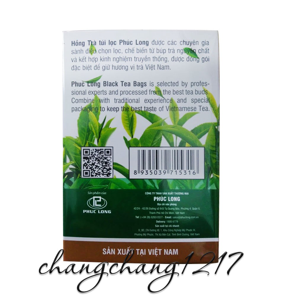 [Mã 156FMCGSALE hoàn 8% đơn 500K] Trà Túi Lọc Hồng Trà Phúc Long Hộp 25 Gói | BigBuy360 - bigbuy360.vn