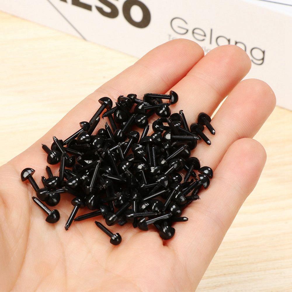LUOL Set 100 Mắt Nhựa Tam Giác Màu Đen Cho Búp Bê