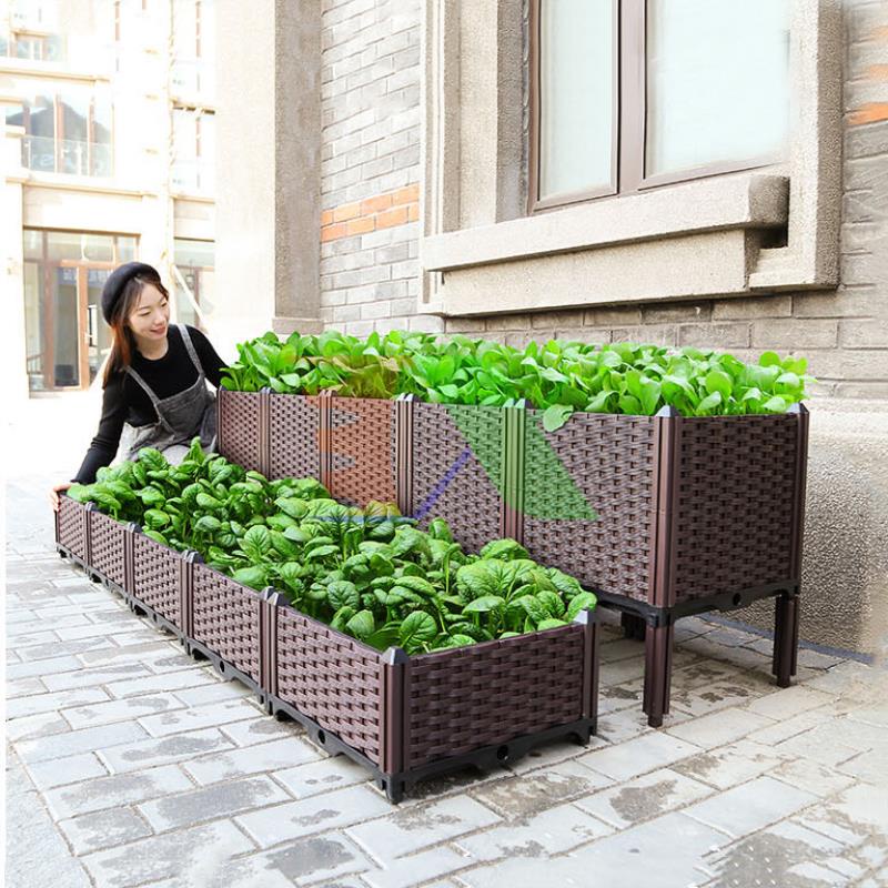 Chậu lắp ghép CLG-40, Chậu lắp ráp thông minh trồng Rau Hoa (CÓ CHÂN- kích thước : 80 x 40 x 40cm)