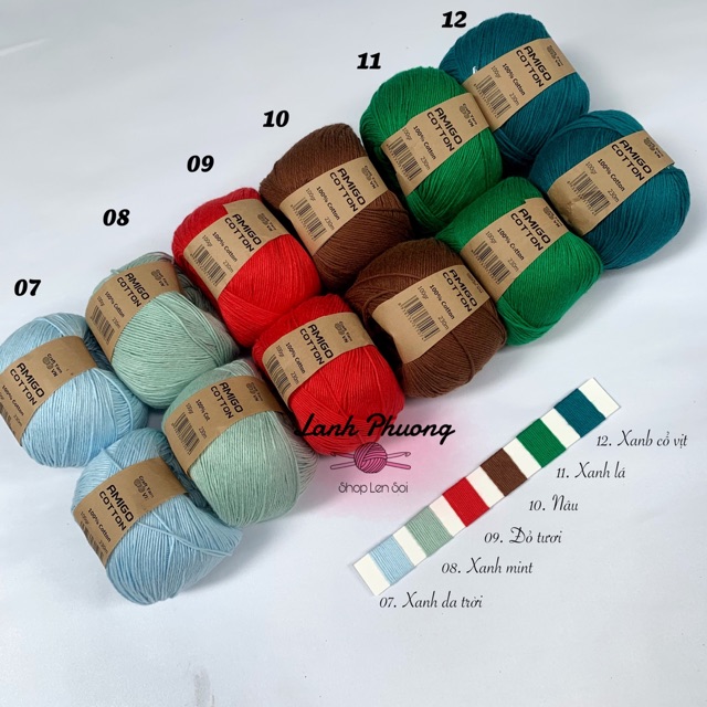 Sợi amigo cotton 100 gram