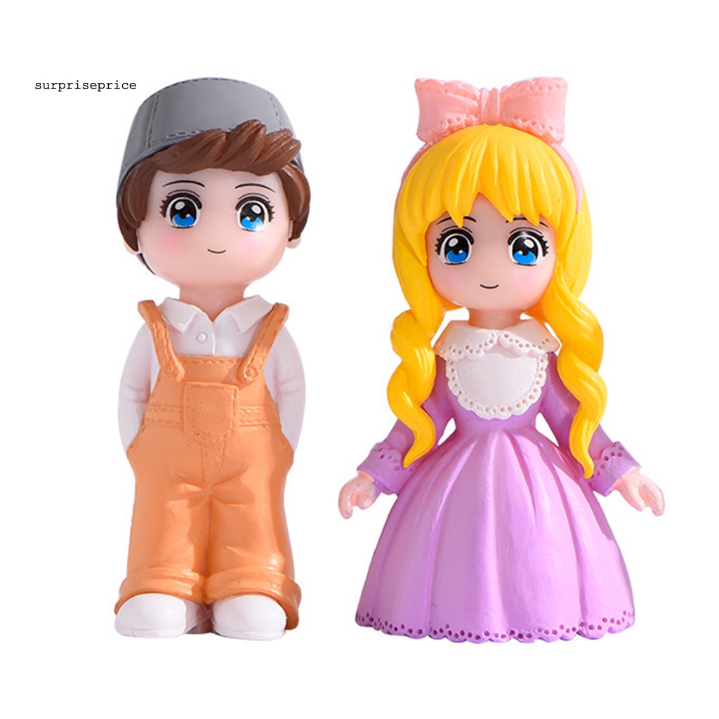 Mô Hình Cặp Đôi Tình Nhân Đứng Để Bàn Bằng Nhựa Nhỏ Điêu Khắc Lâu Trôi Cho Ngày Valentine