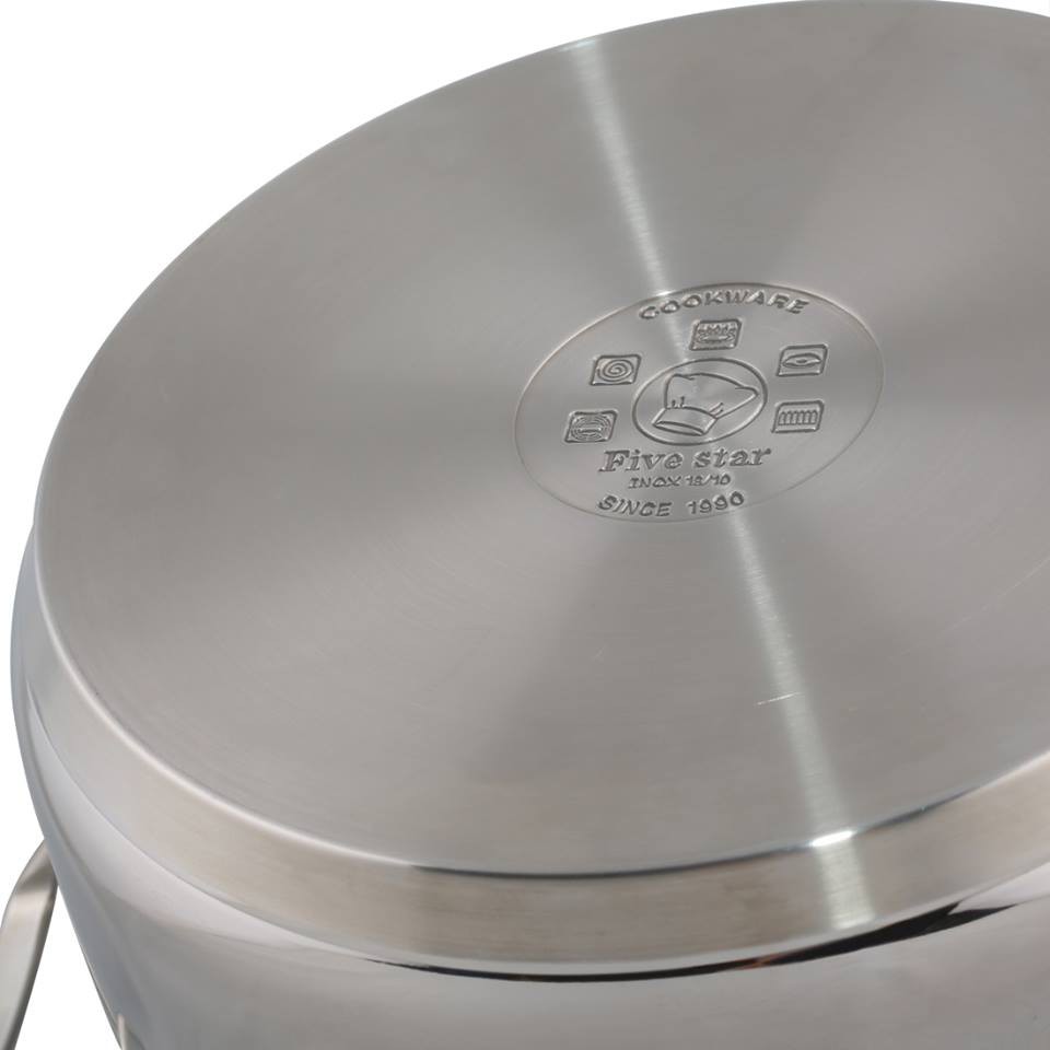 Nồi luộc gà Inox 3 đáy Fivestar 30cm nắp inox/ nắp kính