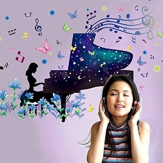 [HCM]DECAL DÁN TƯỜNG CÔ GÁI ĐÁNH ĐÀN