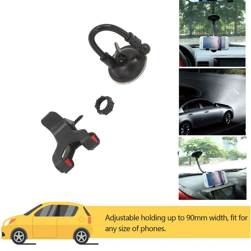 Giá Đỡ Điện Thoại Dạng Ống Mềm Gắn Kính Chắn Gió Xe Hơi Tiện Lợi Xoay 360 Độ dùng để Quay Phim Ghi Hình Đa Dụng