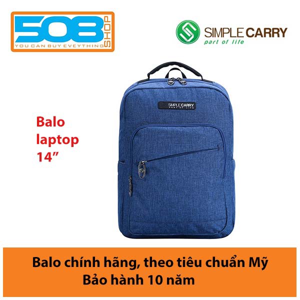 Balo Laptop SimpleCarry Issac3 Xanh navy cho laptop 14 Bảo hành chính hãng thumbnail