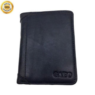 Ví nam da bò thật Nappa nối có lá kiểu đứng hiệu TTGShcm VDB1015 xanh navy