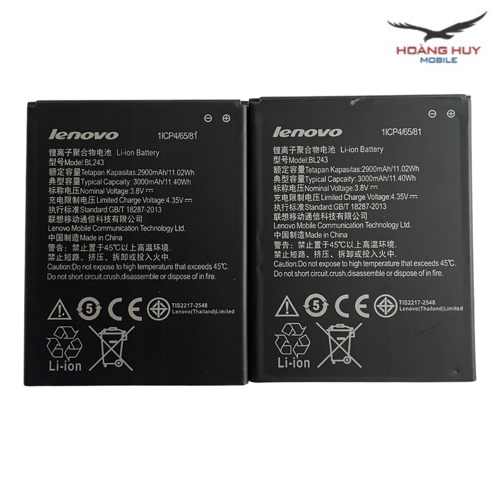 Pin Lenovo A7000 / A7000A  / BL243 / Dung Lượng 3000mAh Hàng Zin Nhập Khẩu Bảo Hành 6 Tháng 1 Đổi 1